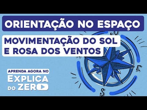 Thumbnail da aula: ORIENTAÇÃO NO ESPAÇO: movimentação do sol e rosa dos ventos | Geografia | Explica do Zero | Eduardo
