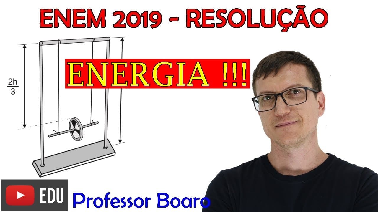 Thumbnail: Questão da CONSERVAÇÃO de ENERGIA! -  ENEM 2019 - Q121-  PROVA AZUL
