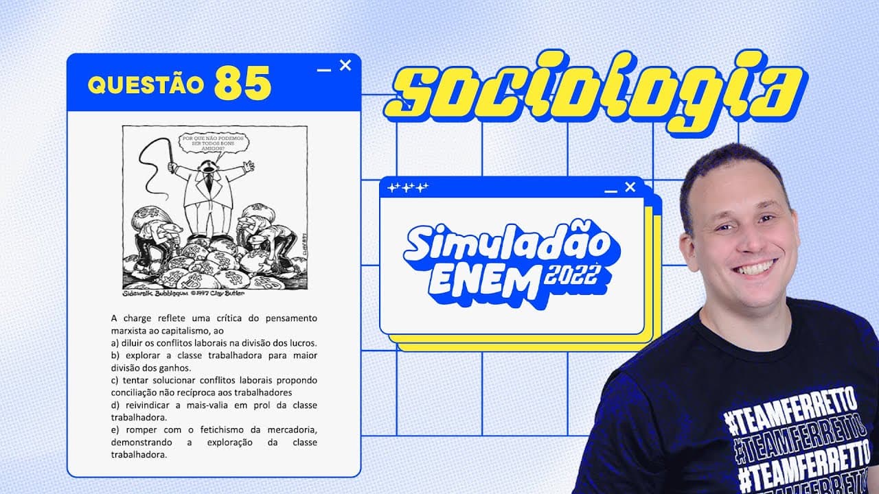Thumbnail: Resolução Simuladão ENEM 2022 - #Sociologia pt. 2
