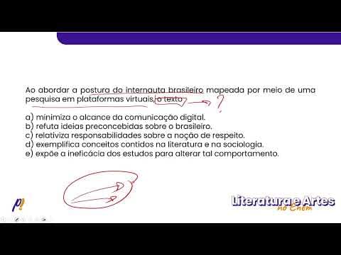 Thumbnail da aula: ENEM 2018 - Séculos XX e XXI | Na sociologia e na literatura, o brasileiro foi por vezes...
