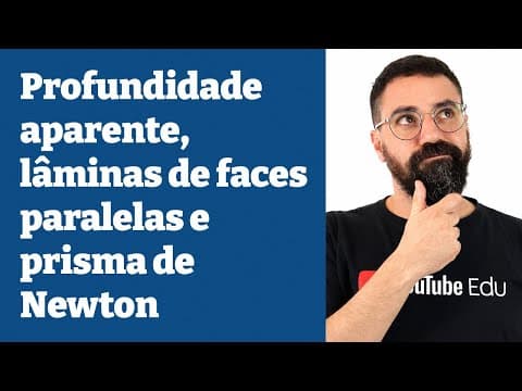 Thumbnail da aula: Profundidade aparente, lâminas de faces paralelas e prisma de Newton - Aula 9 - Física - Henrique