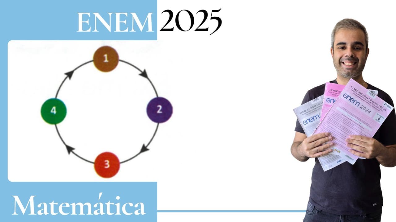 Thumbnail: ENEM 2025 - Quatro amigos, cada um com 100 moedas, criaram um jogo, no qual cada um assume uma das