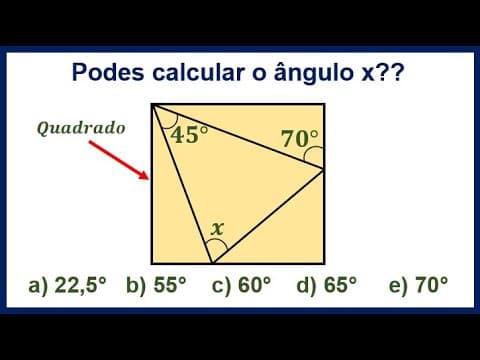 Thumbnail da aula: 💟 Podes calcular o ângulo x? - A Matemática é LINDA! #36 💟