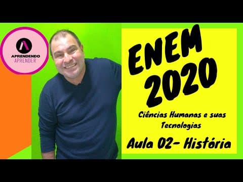 Thumbnail da aula: Preparatório Enem 2020 -  HISTÓRIA - AULA 02  Q60-Q63-Q64