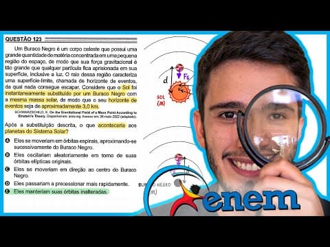 Thumbnail da aula: ENEM 2022 - Um Buraco Negro é um corpo celeste que possui uma grande quantidade de matéria concentra