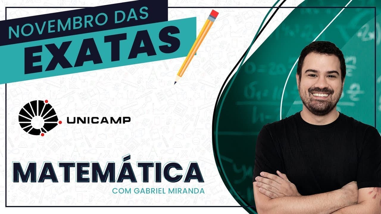 Thumbnail: REVISÃO - UNICAMP 2024 - MATEMÁTICA com Prof. Gabriel Miranda