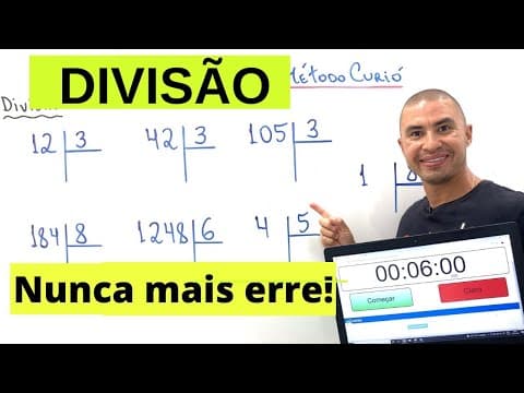 Thumbnail da aula: APRENDA DIVISÃO EM 6 MINUTOS | FÁCIL E RÁPIDO