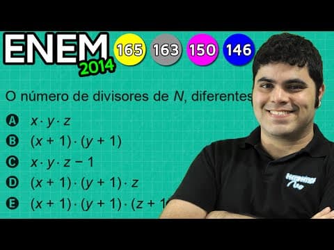Thumbnail da aula: ENEM 2014 Matemática #11 - Quantidade de Divisores de um Número