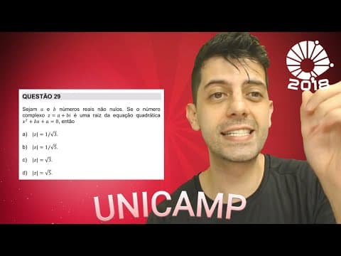 Thumbnail da aula: UNICAMP 2018  Q29 Mat