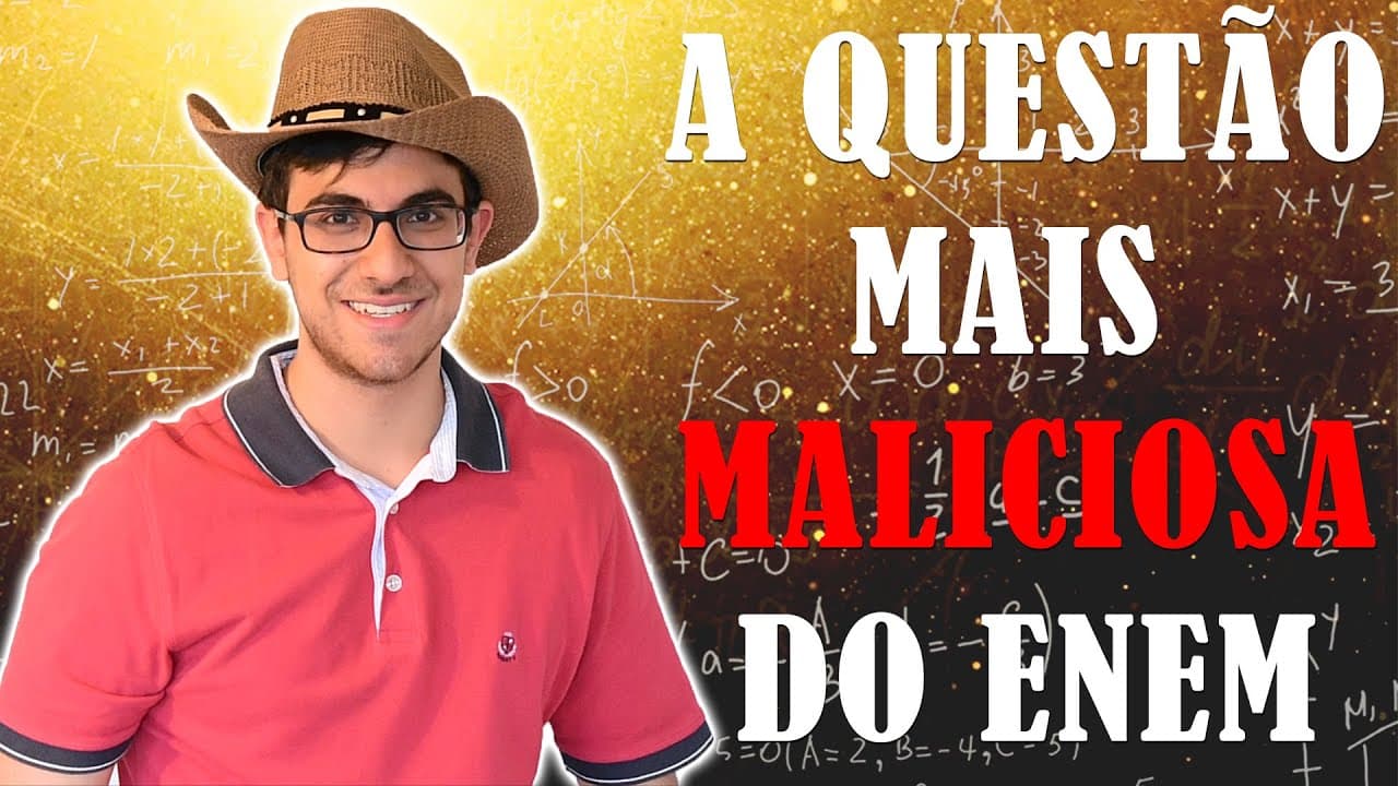 Thumbnail: A PIOR QUESTÃO DO ENEM - De tirar o chapéu!!
