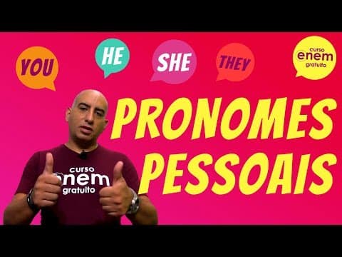 Thumbnail da aula: PRONOMES PESSOAIS EM INGLÊS | Resumo de Inglês para o Enem