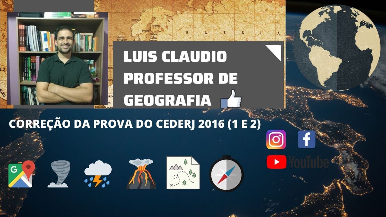 Thumbnail: CORREÇÃO DA PROVA DE GEOGRAFIA DO CEDERJ 2016