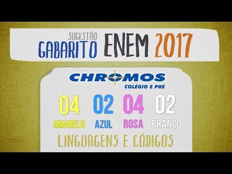 Thumbnail da aula: Gabarito ENEM 2017 CHROMOS - Prova Amarela: Questão 04 | Espanhol