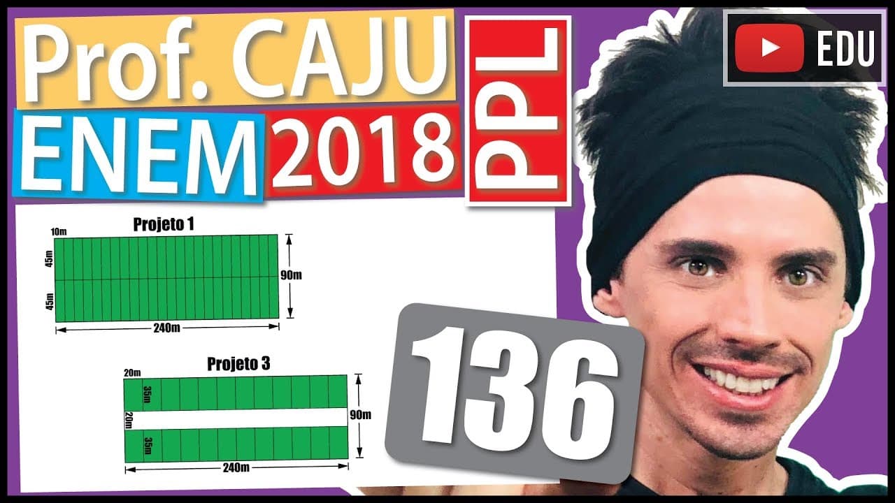 Thumbnail: [ENEM 2018 PPL] 136 📓 LUCRO Uma empresa de construção comprou um terreno de formato retangular por