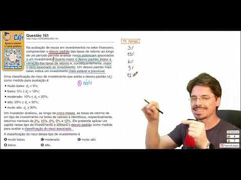 Thumbnail da aula: [ENEM 2025 Belém] 161 📘 DESVIO PADRÃO Na avaliação de riscos em investimentos no setor financeiro