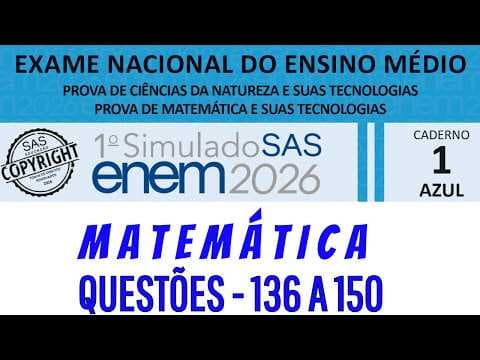 Thumbnail da aula: Resolução Comentada SAS: Matemática ENEM - Questões 136 a 150