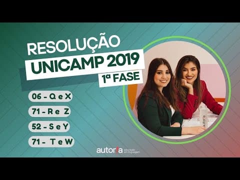 Thumbnail da aula: Resolução UNICAMP 2019 (1ª fase) - Autoria Linguagem - Questão 06 | Linguagens, prova Q e X