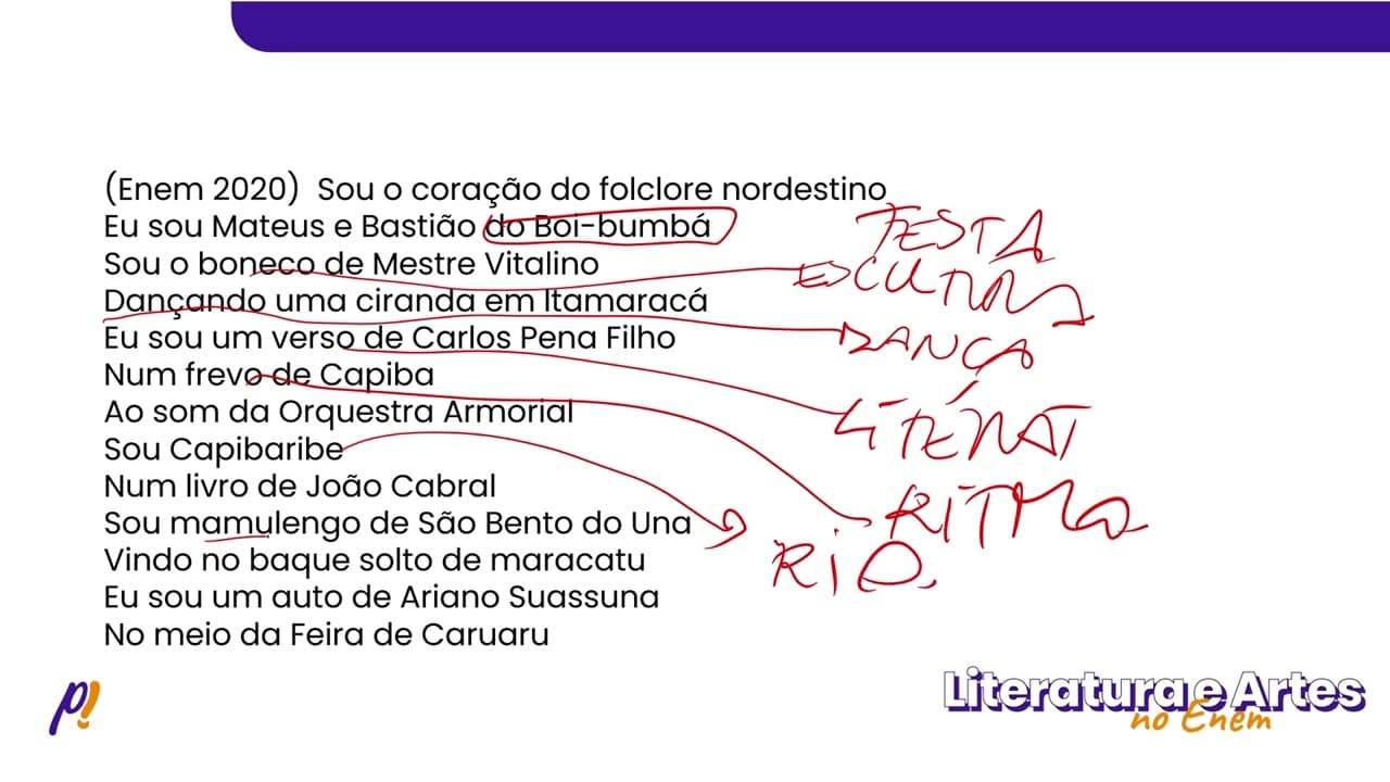 Thumbnail: ENEM 2020 - Teoria Literária | Leão do Norte Sou o coração do folclore nordestino...