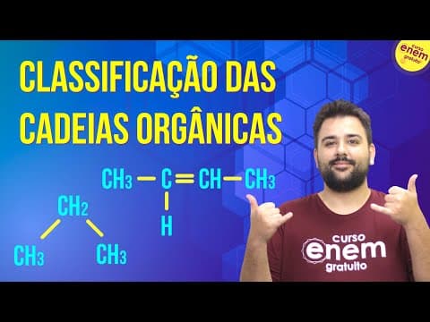Thumbnail da aula: CLASSIFICAÇÃO DAS CADEIAS ORGÂNICAS | Resumo de Química Orgânica para o Enem