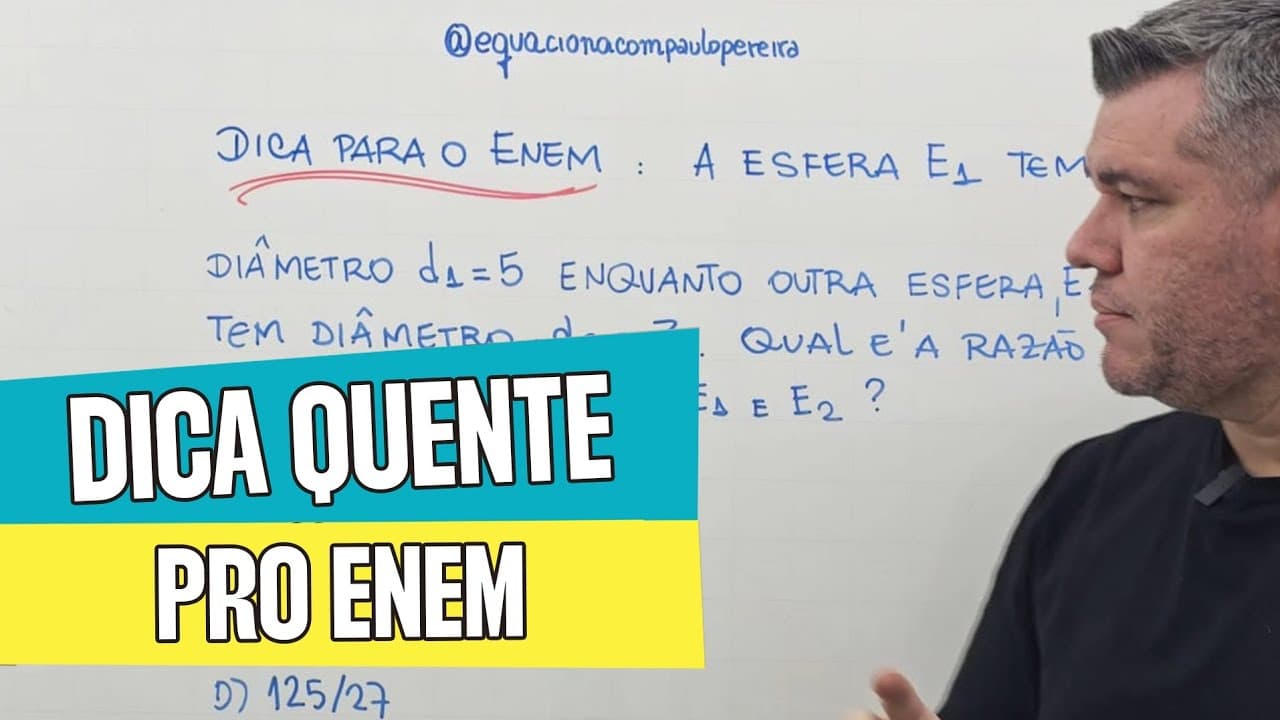 Thumbnail: Dica importante pro ENEM - Razão entre volumes