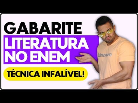 Thumbnail da aula: [6MIN] Como acertar TODAS as questões de Literatura | Literatura Enem O Que Mais Cai | PROFINHO