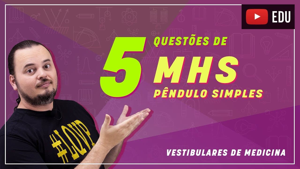 Thumbnail: MHS | Pêndulo Simples | Movimento Harmônico | Questões Resolvidas |MED 050