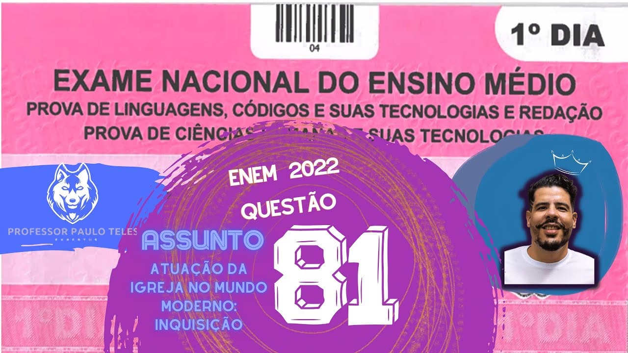 Thumbnail: Resolução Enem 2022 - Humanas Questão 81