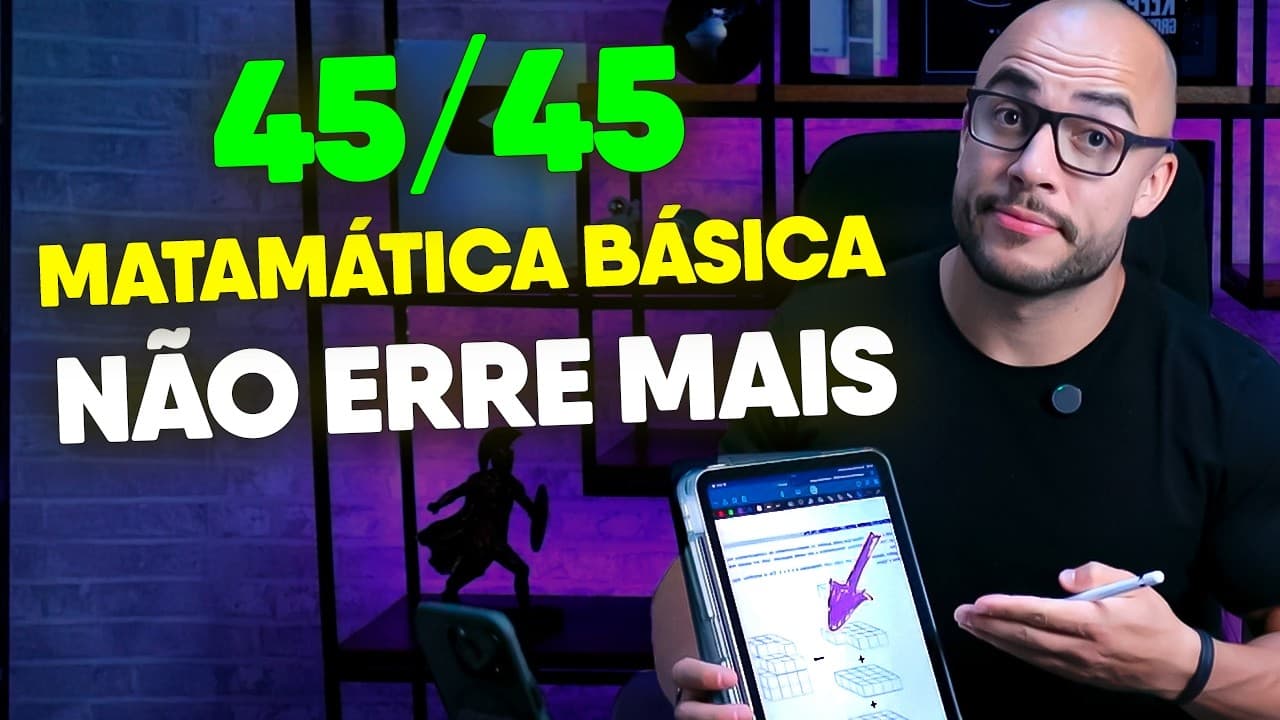 Thumbnail: 7 Questões FÁCEIS de MATEMÁTICA BÁSICA do ENEM que você NÃO PODE ERRAR