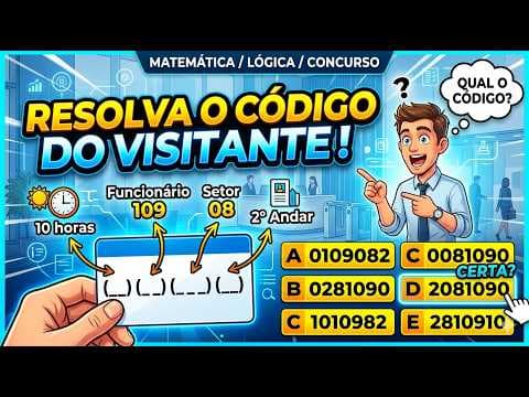 Thumbnail da aula: 👉 "ENEM 2025: Para acompanhar o fluxo de visitantes em seu prédio, uma empresa estabeleceu...