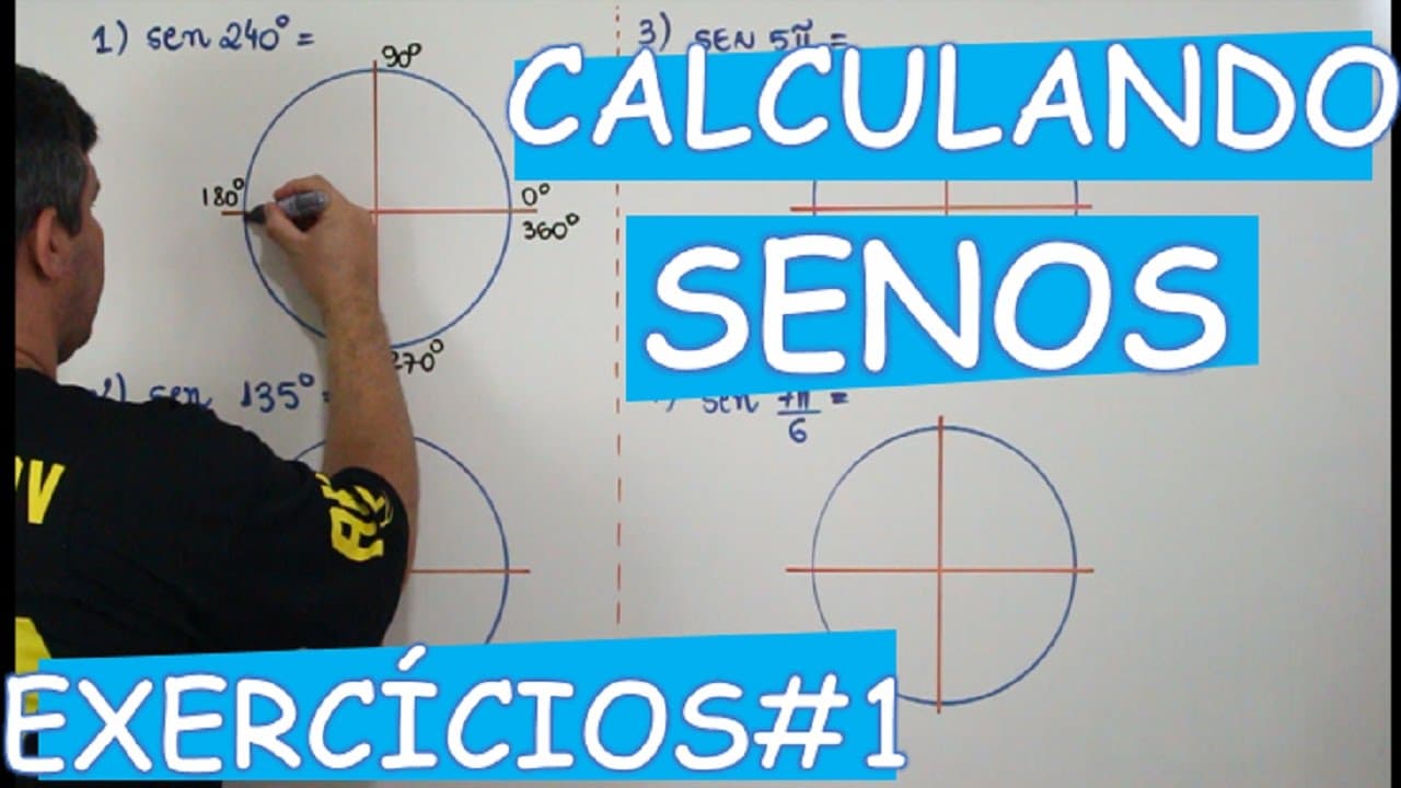 Thumbnail: Calculando Senos na circunferência trigonométrica (Exercícios) (AULA 5/24)