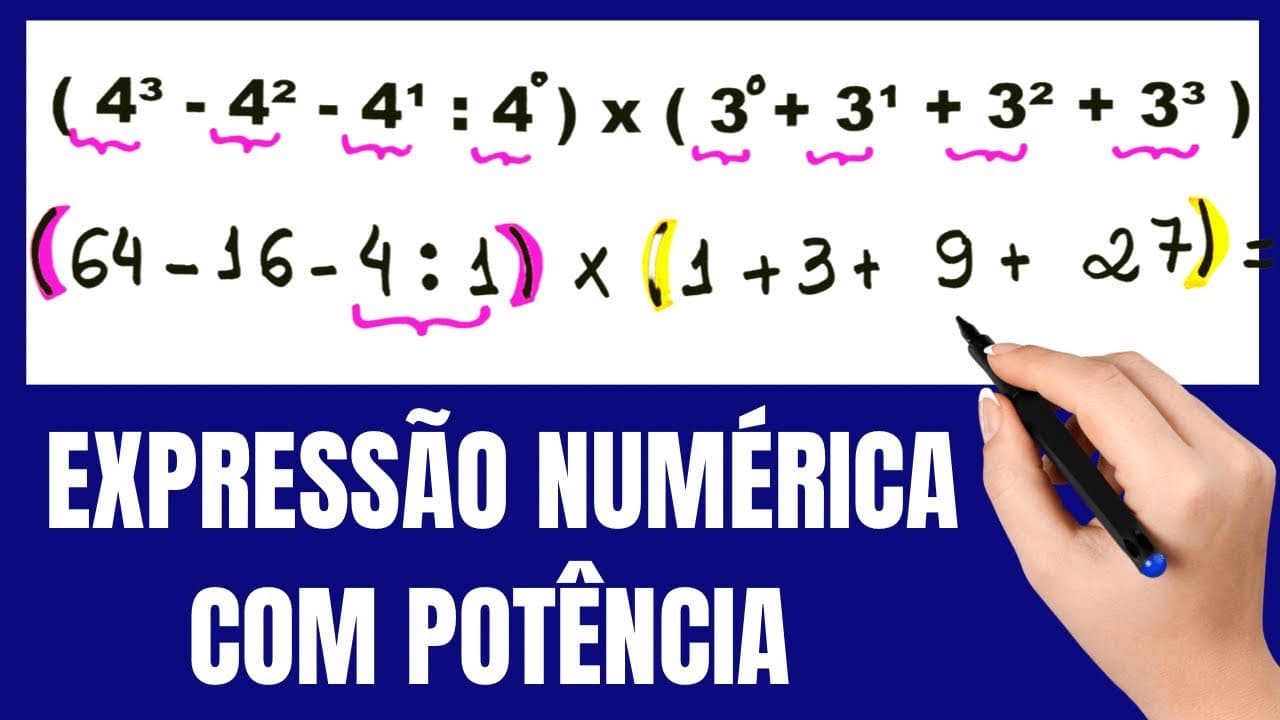 Thumbnail: EXPRESSÃO NUMÉRICA COM MUITA POTÊNCIA!!!! Vem que eu te ensino!!!