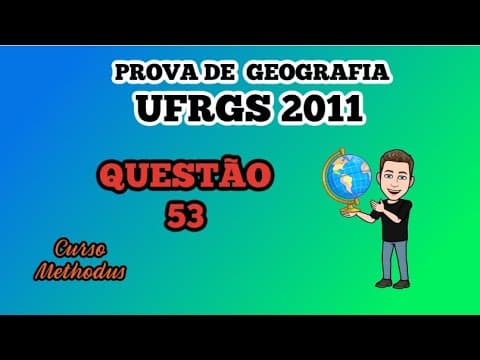 Thumbnail da aula: 53 de 2011 da prova de Geografia da UFRGS - Um professor solicita aos alunos uma cópia reduzida