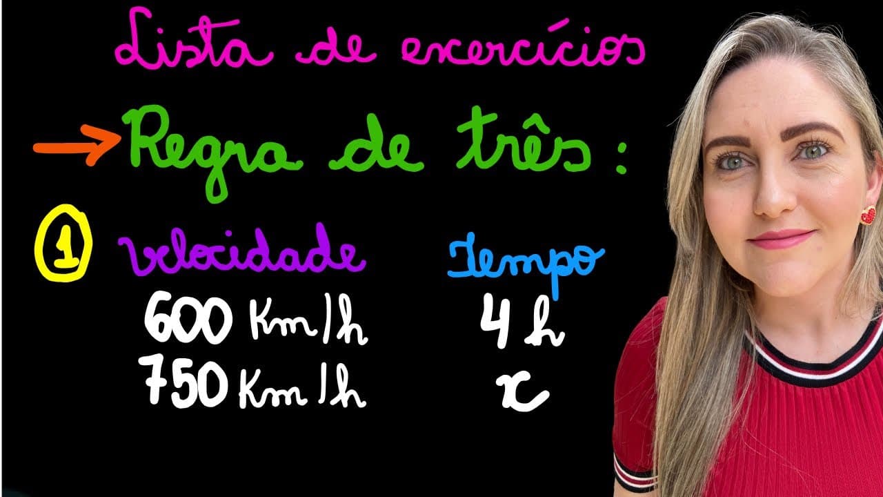Thumbnail: LISTA DE EXERCÍCIOS REGRA DE TRÊS !! EXPLICAÇÃO REGRA DE 3 DIRETAMENTE E INVERSAMENTE PROPORCIONAL!