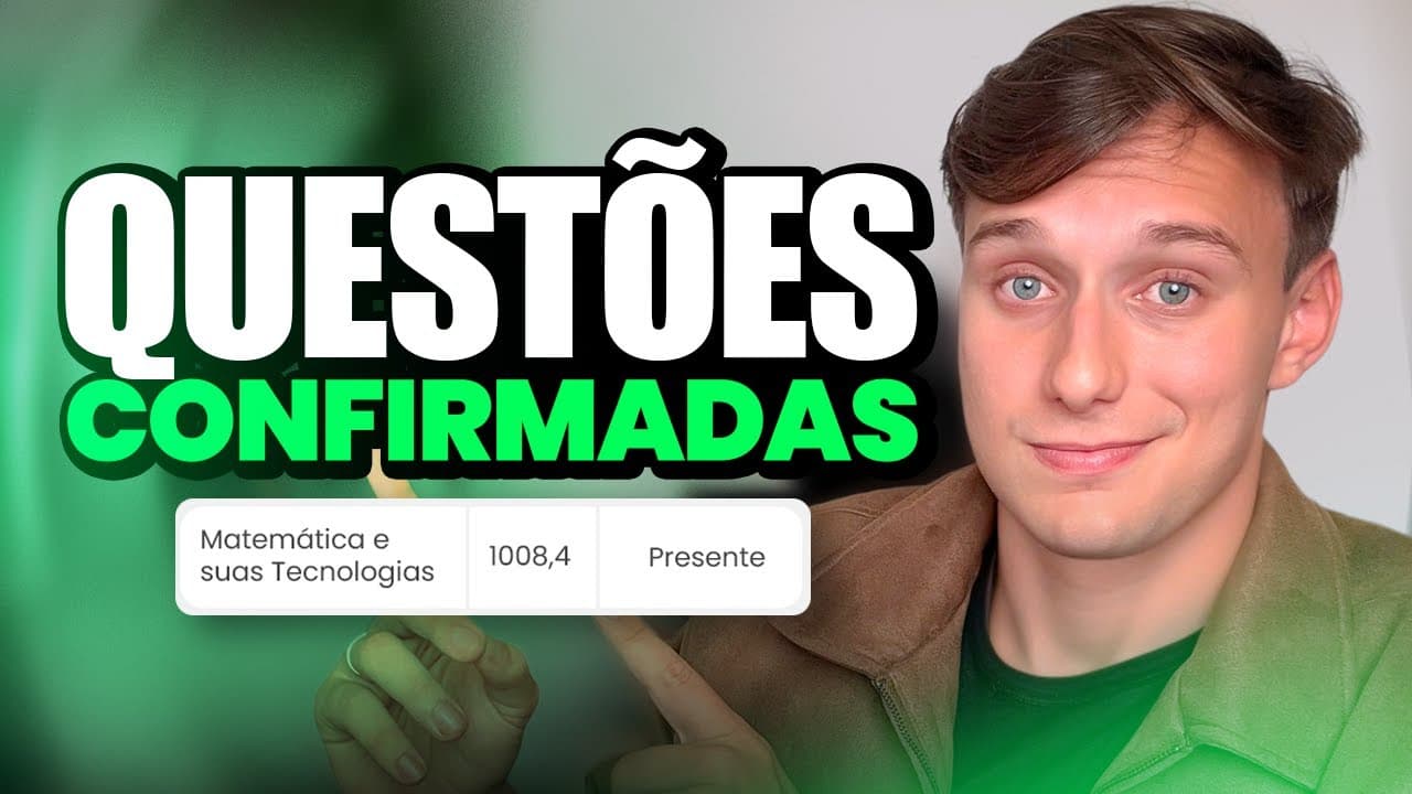 Thumbnail: QUESTÕES que VÃO CAIR em MATEMÁTICA no ENEM 2026!