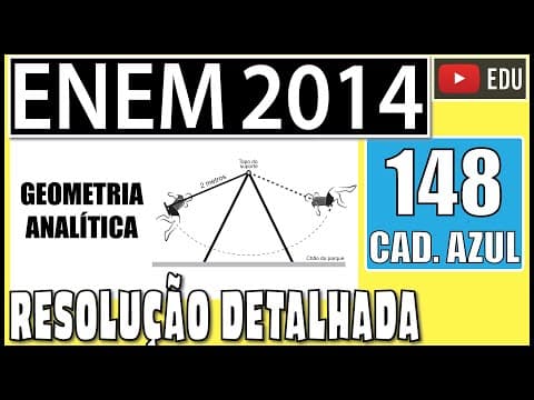 Thumbnail da aula: [ENEM 2014] 148 📘 GEOMETRIA ANALÍTICA A figura mostra uma criança brincando em um balanço no parque