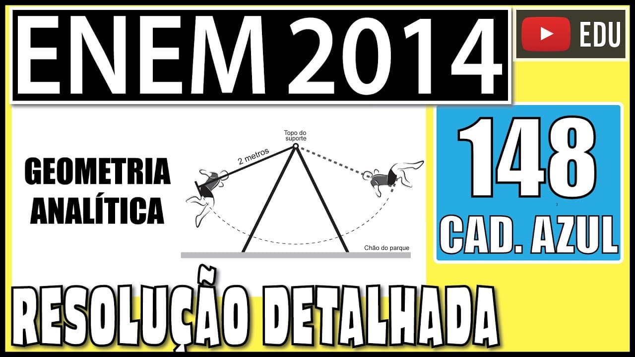 Thumbnail: [ENEM 2014] 148 📘 GEOMETRIA ANALÍTICA A figura mostra uma criança brincando em um balanço no parque
