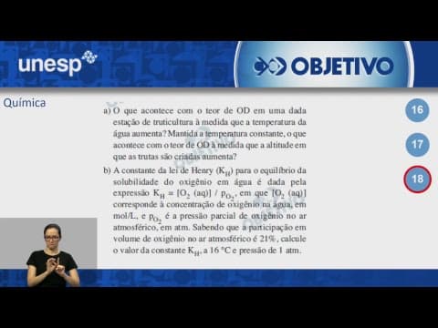 Thumbnail da aula: Resolução Comentada - Química - UNESP - 2ª Fase - 1º Dia - 2019