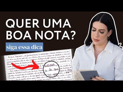 Thumbnail da aula: FOQUE NISSO! Uma dica de ouro para quem vai fazer o Enem pela primeira vez