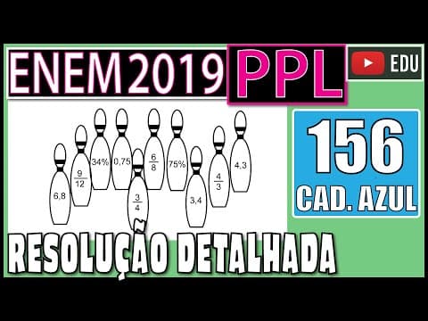 Thumbnail da aula: [ENEM 2019 PPL] 156 📘 FRAÇÕES O boliche é um esporte cujo objetivo é derrubar, com uma bola, uma