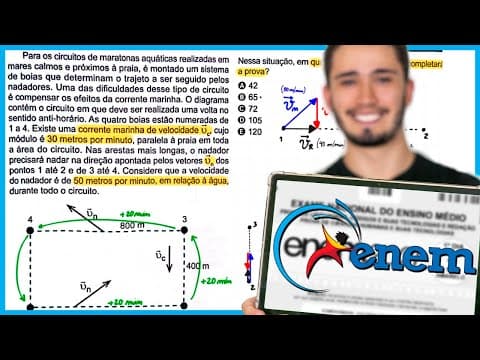 Thumbnail da aula: ENEM 2024 - Para os circuitos de maratonas aquáticas realizadas em mares calmos e próximos à praia,