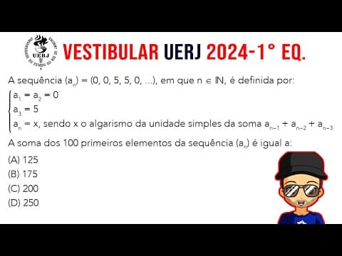 Thumbnail da aula: Vestibular Uerj 2024 Prova Resolvida Questão 28 Sequência Numérica