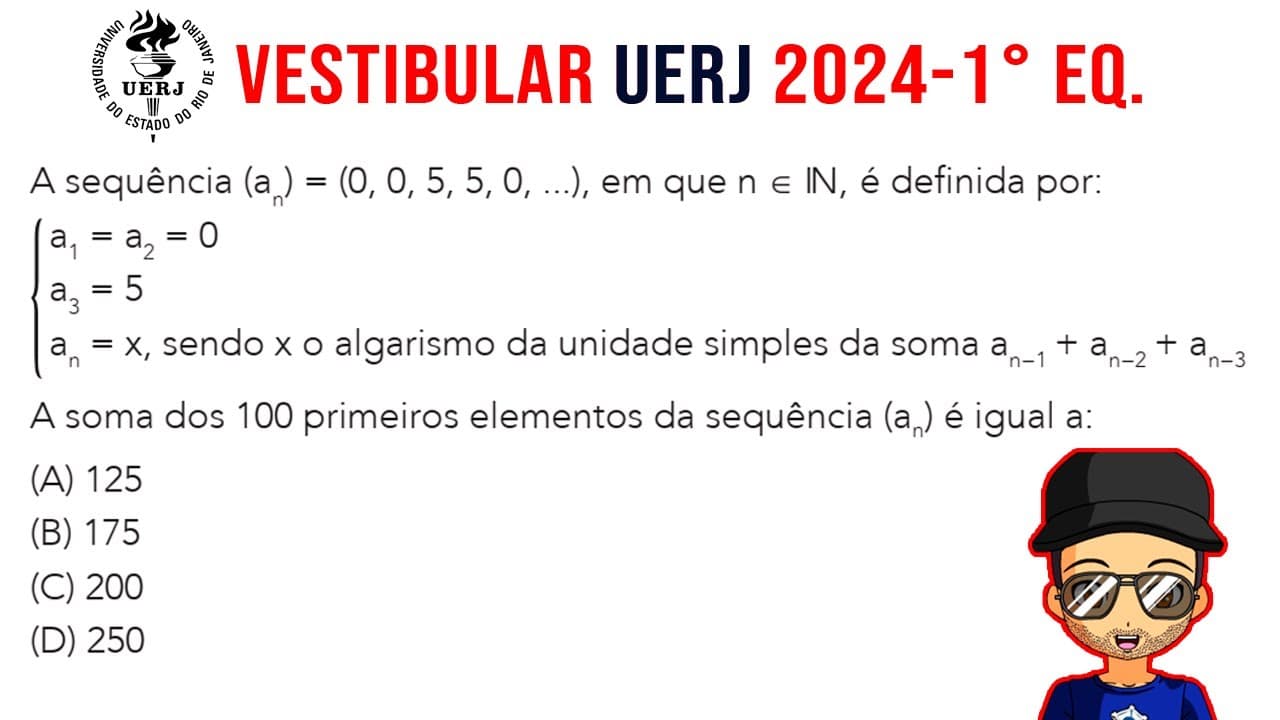 Thumbnail: Vestibular Uerj 2024 Prova Resolvida Questão 28 Sequência Numérica