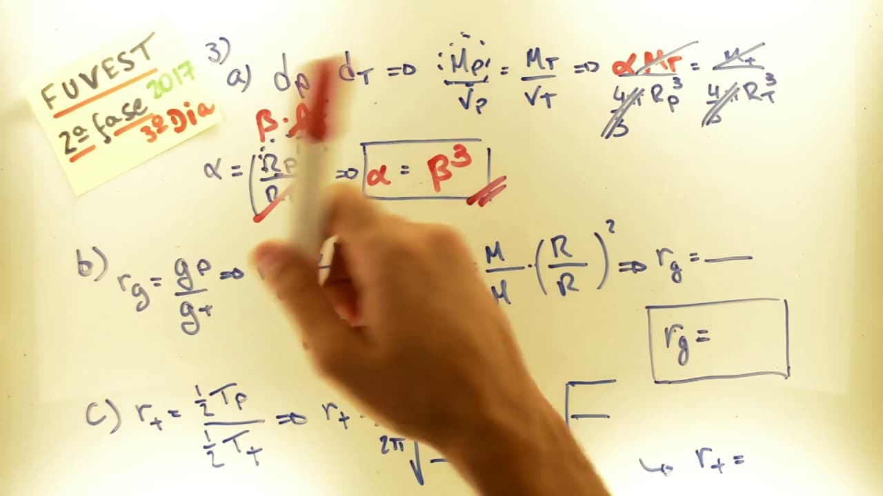 Thumbnail: FUVEST 2017 - Física F03 - Gravitação Universal - 2ª fase 3º dia - Aulas A+