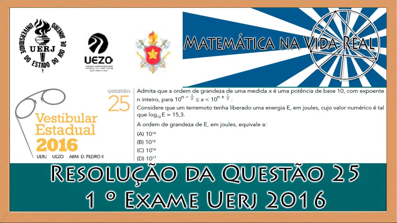 Thumbnail: Resolução Questão 25 - 1º Exame de Qualificação Uerj 2016