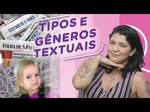 Thumbnail da aula: Tipos e Gêneros Textuais | Resumo