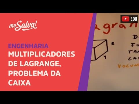 Thumbnail da aula: Me Salva! Cálculo - Multiplicadores de Lagrange, Problema da caixa