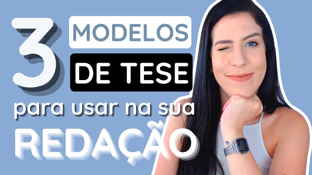 Thumbnail: Modelos de TESE PRONTOS para sua redação do Enem
