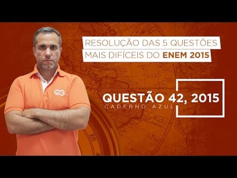 Thumbnail da aula: Resolução das 5 questões mais difíceis do Enem 2015 de História - Questão 42 Caderno Azul