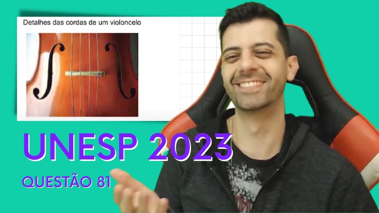 Thumbnail: UNESP 2023 - Q81 - Nos intrumentos musicais de corda, as cordas