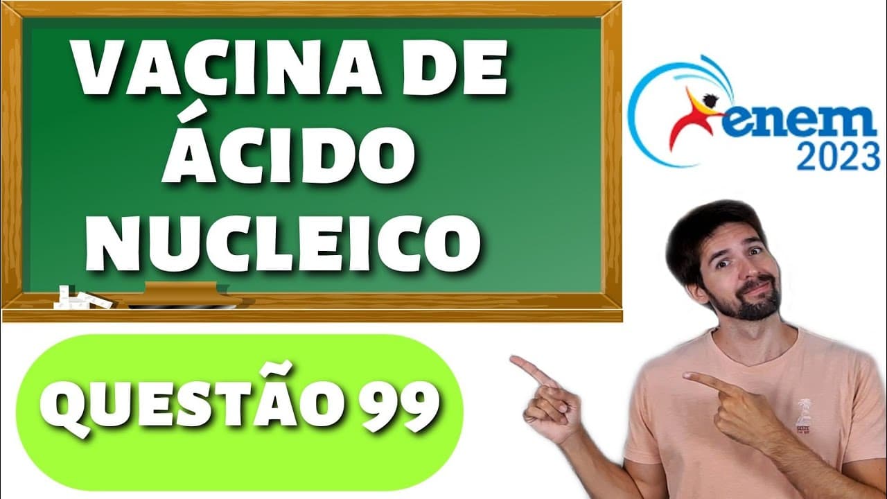 Thumbnail: QUESTÃO ENEM 2023: A tecnologia de vacinas de RNA mensageiro (RNAm) é investigada há anos.